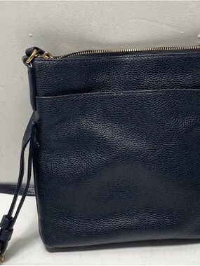 Marc Jacobs Black Pebbled Leather Crossbody Bag with Gold Hardware